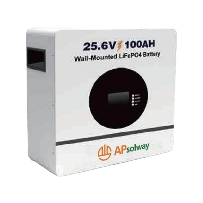 Batería LiFePo4 montada en la pared con control inteligente de 25,6 V y 100 Ah