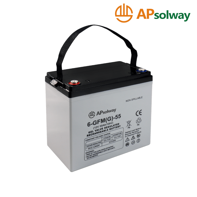 6-GFM(G)-55 Batería de plomo-ácido regulada por válvula de gel de 12 V, 55 Ah/10 horas