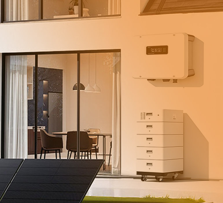 Almacenamiento de energía conectado a la red residencial